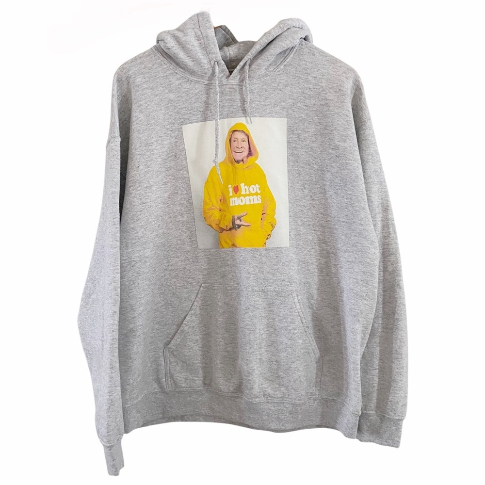 Danny Duncan Hoodie I Love Hot Moms Sweatshirt Grey Hooded Merch Size Large